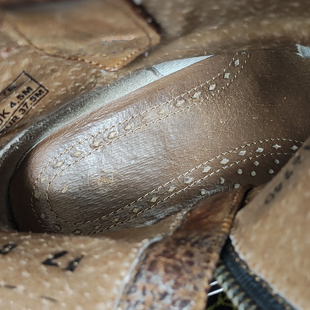 Ariat Distressed Tan Leather Ankle Boots - Picture 7 of 16